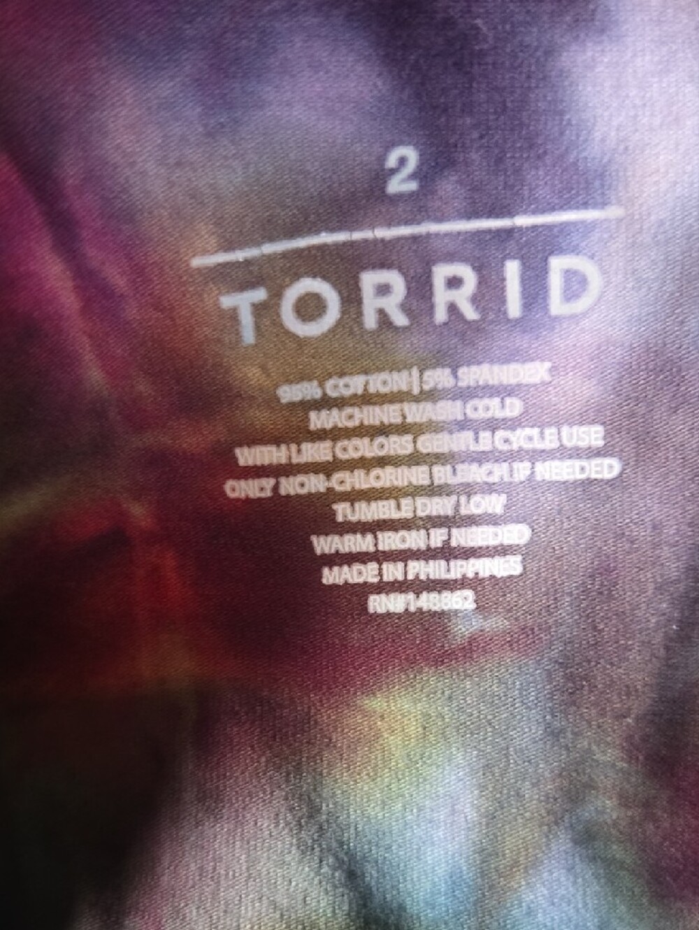 torrid Multicolor Tie-Dye Tank Top in Purple, Yellow, Green - Picture 3 of 4